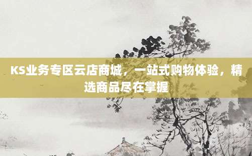 KS业务专区云店商城,一站式购物体验,精选商品尽在掌握